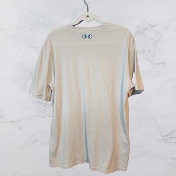 Under Armour Basketball T-Shirt Men's Large Loose Beige - Picture 4 of 4